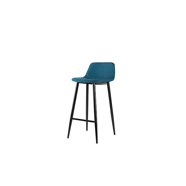 MUST Lot 2 tabourets pieds métal/bleu
