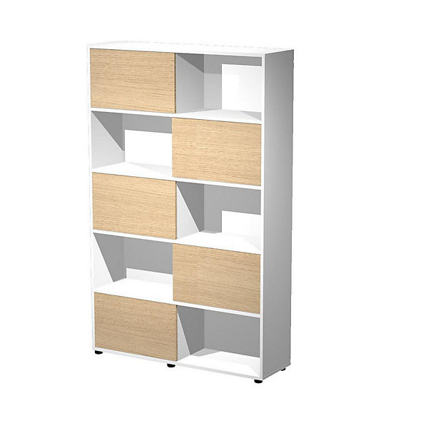 SVENJA Bibliothèque H190xL120 blanc/chêne