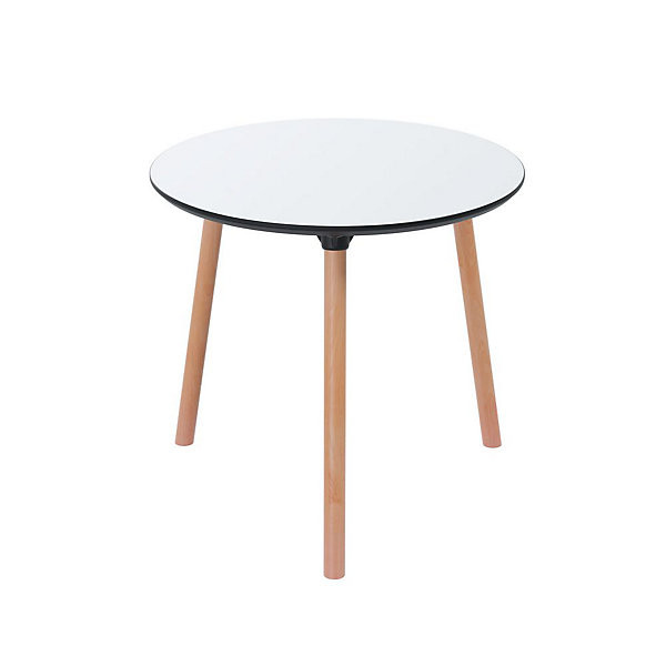 PALOMBA Table Ø80cm hêtre/blanc