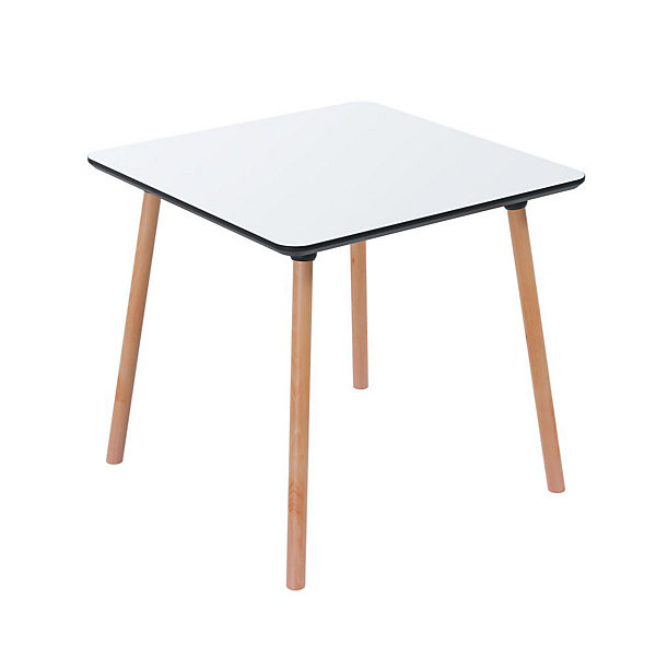 PALOMBA Table 80x80cm hêtre/blanc