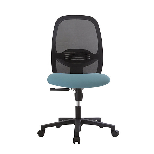 Siège Clint structure blanc/assise bleu