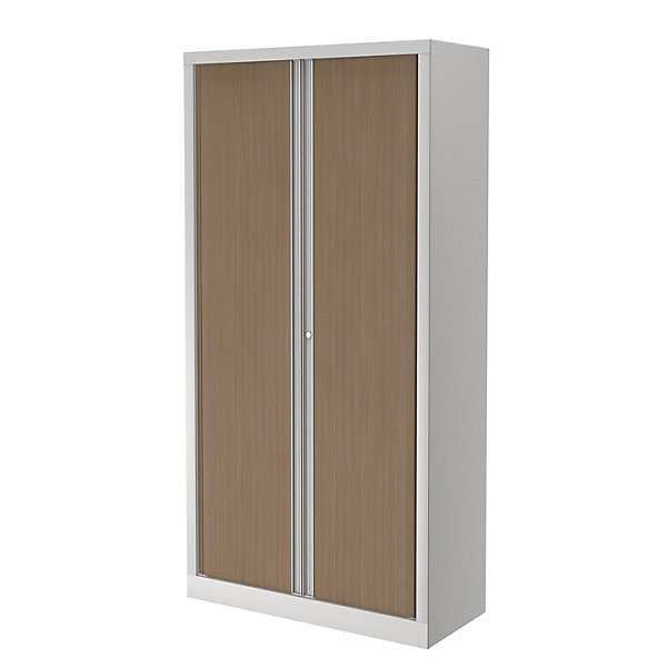 CONFORT Arm. rid. blanc/chêne H198xL100