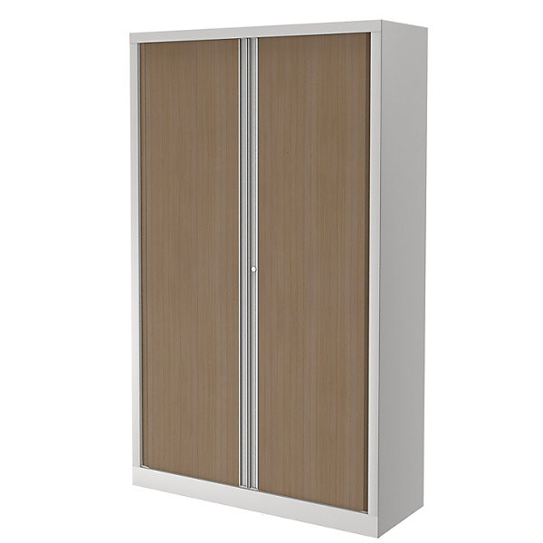 CONFORT Arm. rid. blanc/chêne H198xL120