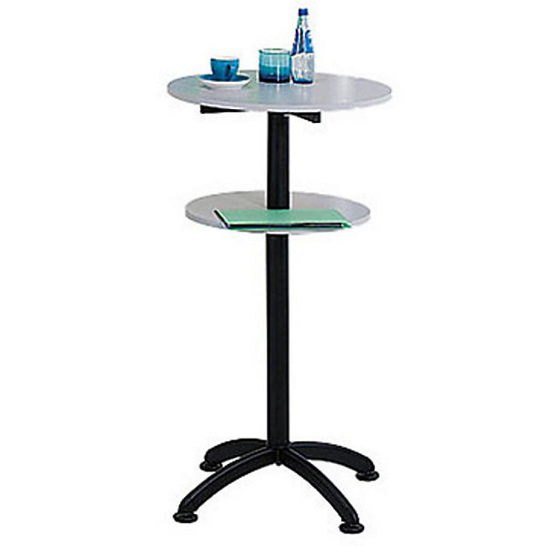 CAFETERIA Table haute Ø60cm noir/gris