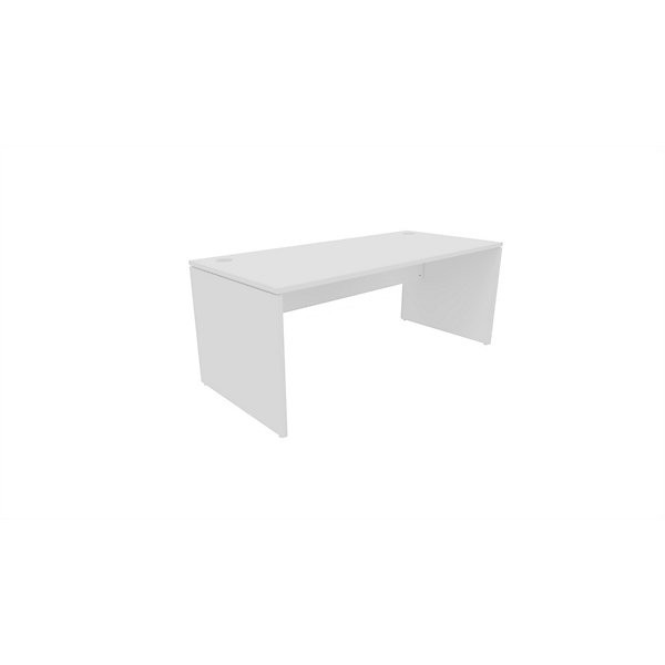 EVOLUTION Bur. droit 180x80 cm blc/blanc