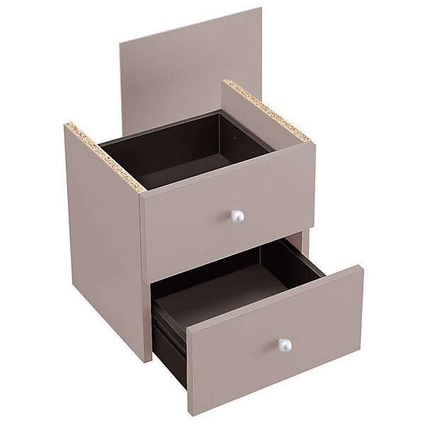 MULTICASES Bloc 2 tiroirs aluminium