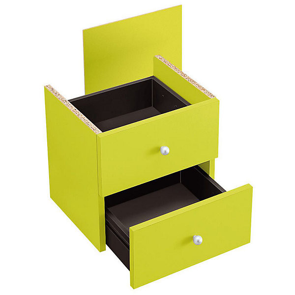 MULTICASES Bloc 2 tiroirs vert