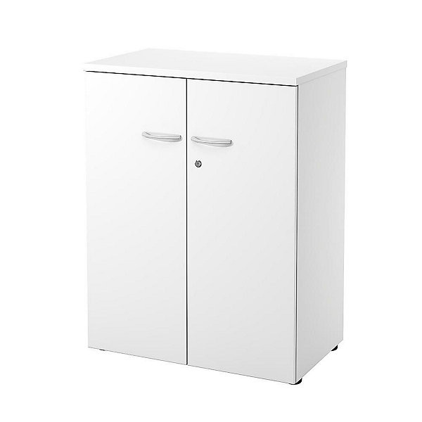 Armoire H104 x L80 cm avec portes blanc