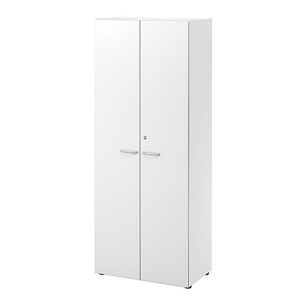 Armoire H201 x L80 cm avec portes blanc