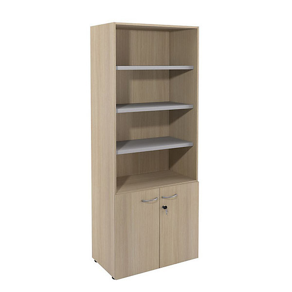 Armoire H201 x L80 cm portes bas chêne