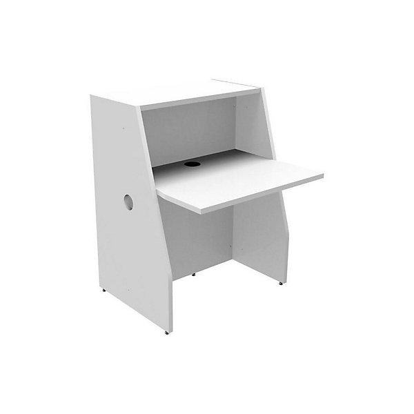 Comptoir droit haut H110xL85cm blanc