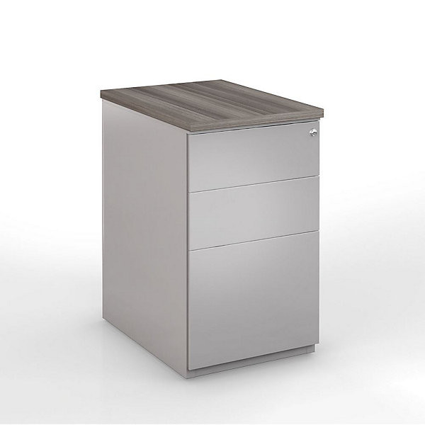 Caisson métal H72 x P60 cm alu/cèdre