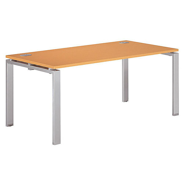 E-LINK Bureau droit 140x80 cm alu/hêtre