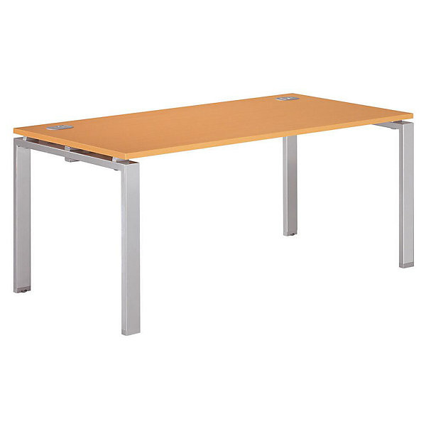 E-LINK Bureau droit 160x80 cm alu/cèdre