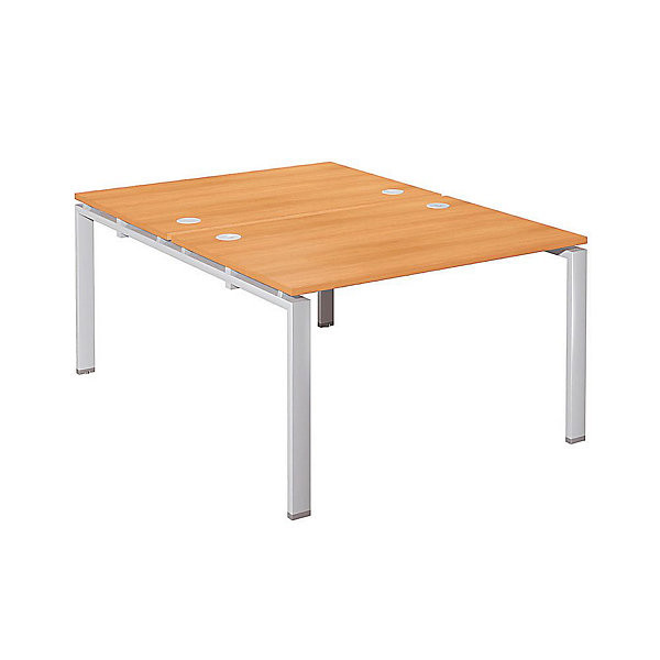 E-LINK Bench 2 bur. droits L120 alu/chêne