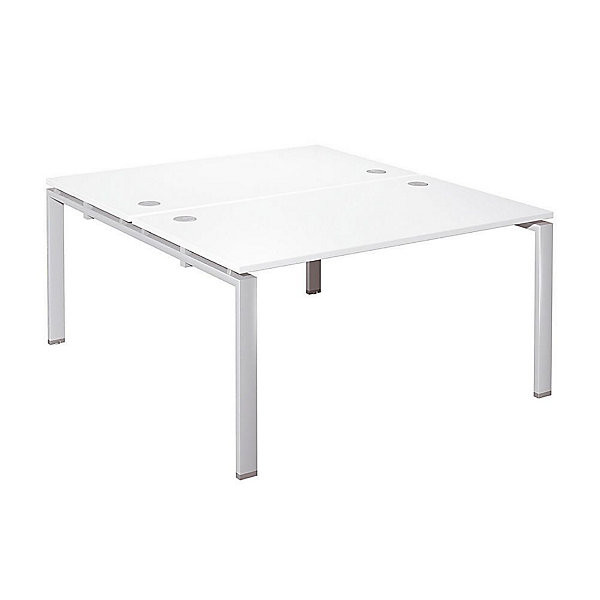 E-LINK Bench 2 bur. droits L140 alu/blanc