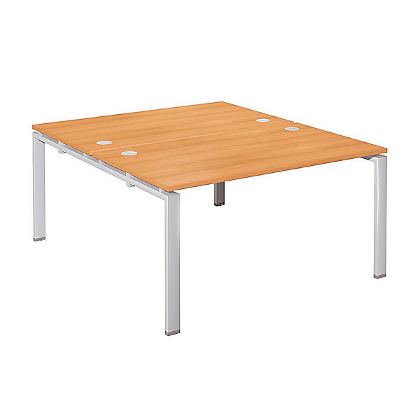 E-LINK Bench 2 bur. droits L140 alu/chêne