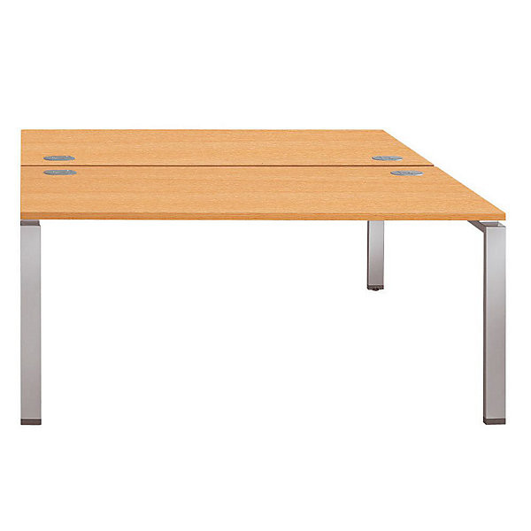 E-LINK Bench 2 bur. droits L160 alu/chêne