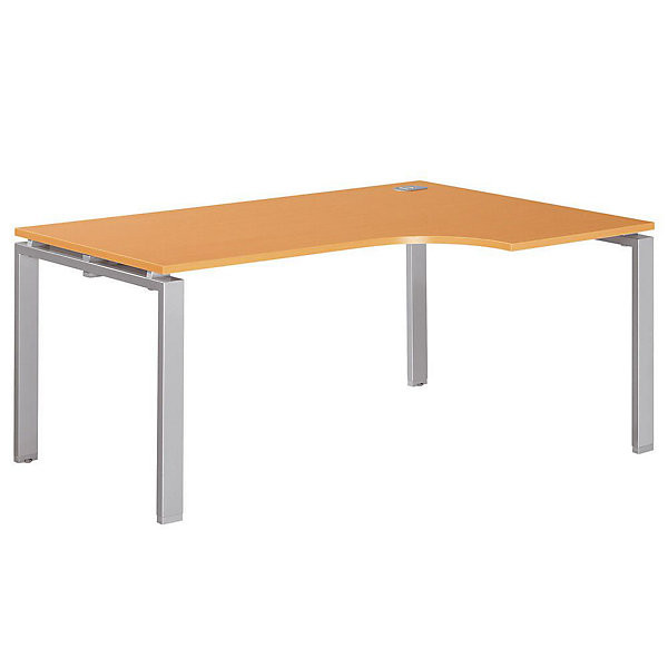 E-LINK Bur. compact DT 160x110 alu/cèdre