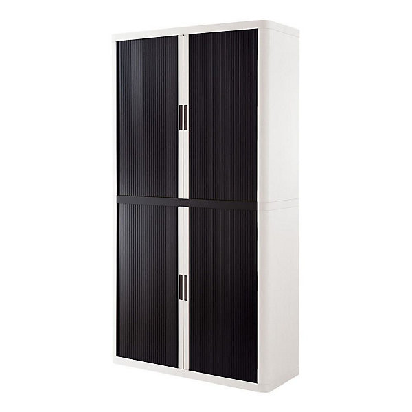 EASYOFFICE Arm. blanc/noir H204xL110