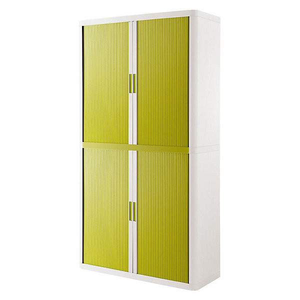 EASYOFFICE Arm. blanc/vert H204xL110